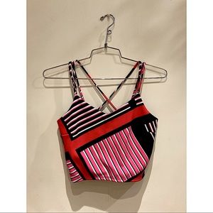 Colorful Geometric Strappy Crop Top